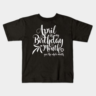 April Birthday Kids T-Shirt